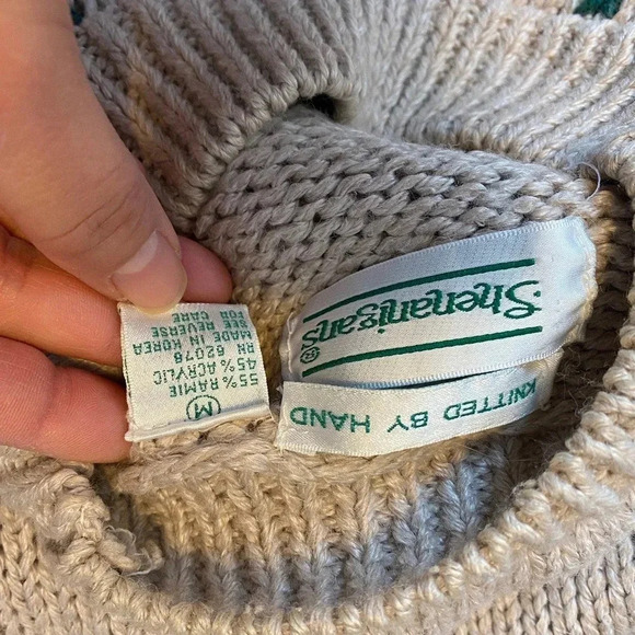 Shenanigans Knitted by Hand Pullover Sweater Women Size M - Picture 3 of 5